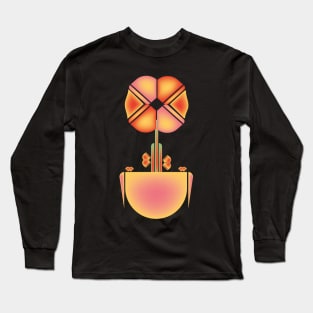 Colorful Geometric Flower In Vase Long Sleeve T-Shirt
